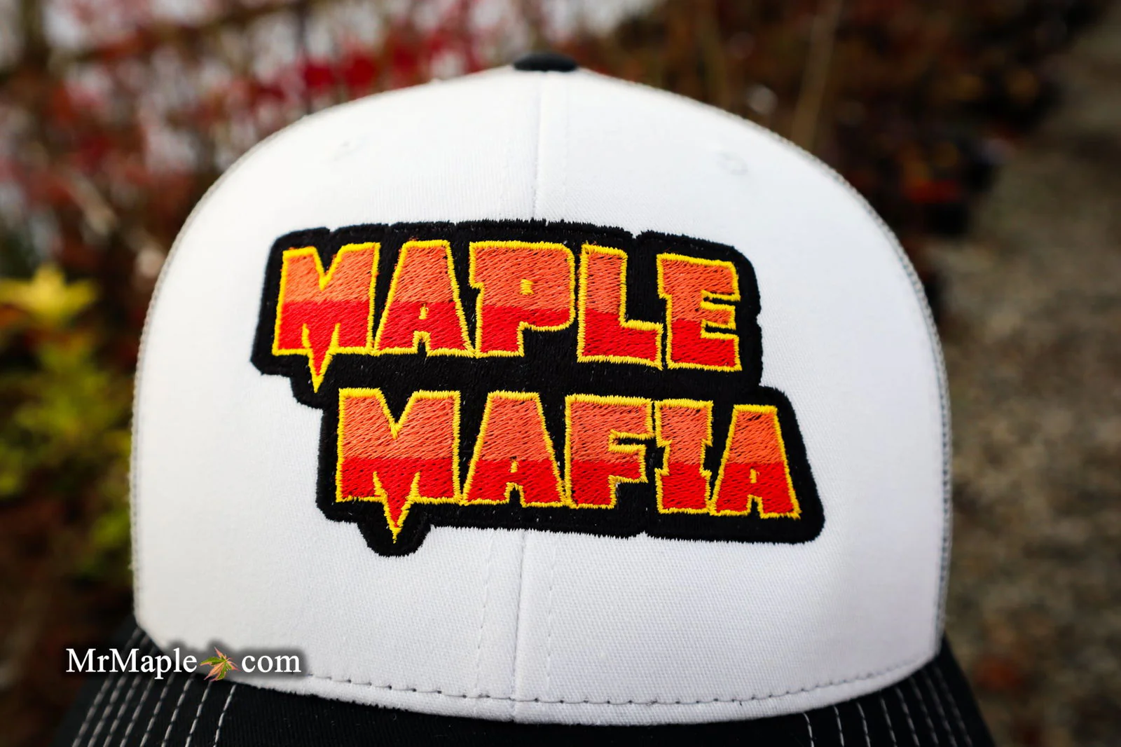 Hat - 'Maple Mafia' - Richardson 112 - Black White & Grey - Image 3